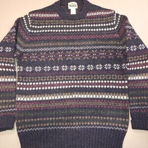 Vintage Woolrich men sweater size L 100% Wool 9604 90s Wool